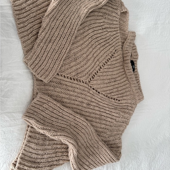 Missguided Taupe|Beige Knit Turtleneck Sweater - Picture 1 of 3